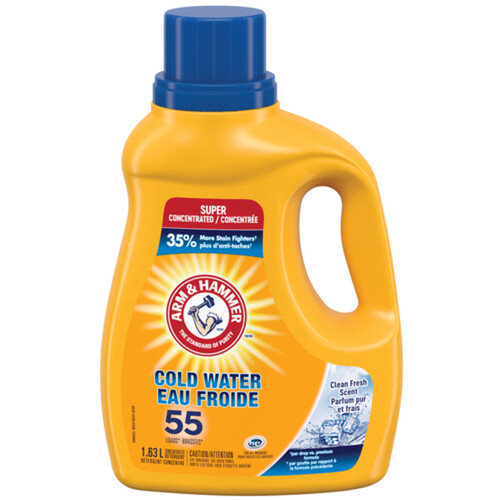 Arm & Hammer Coldwater Laundry Detergent Clean Fresh Scent 1.63 L