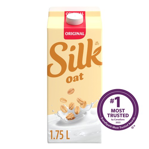 Silk Dairy Free Plant Based Oat Milk Alternative Original Plain 1.75 L