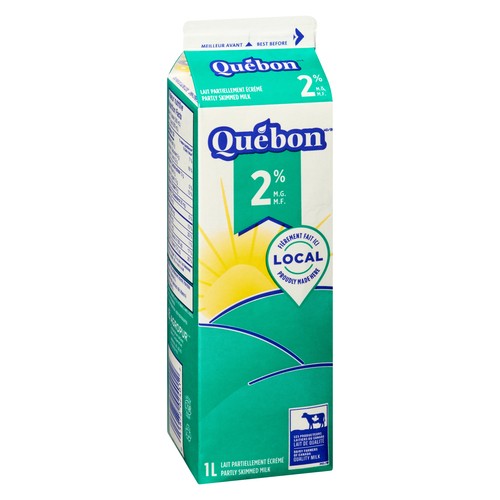 Québon 2% Milk Partly Skimmed 1 L