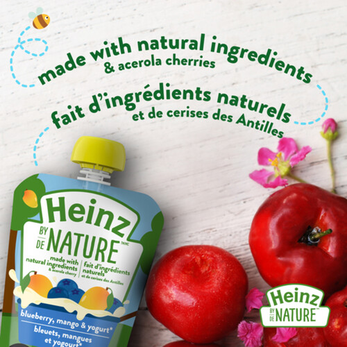 Heinz by Nature Organic Baby Food Blueberry Mango & Yogurt Purée 128 ml