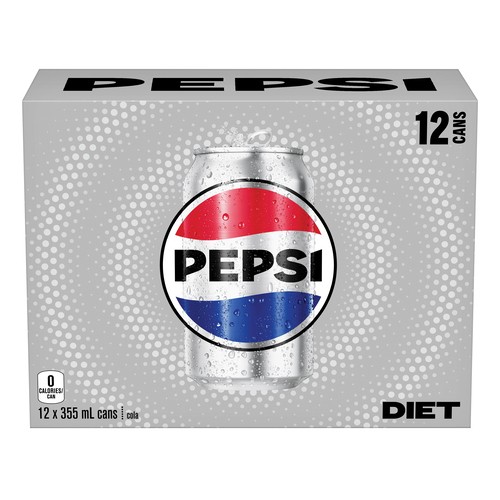 Pepsi Diet Soft Drink 12 x 355 ml (cans)