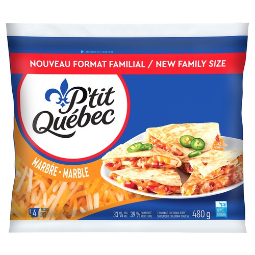 P'tit Québec Shredded Cheese Marble 480 g