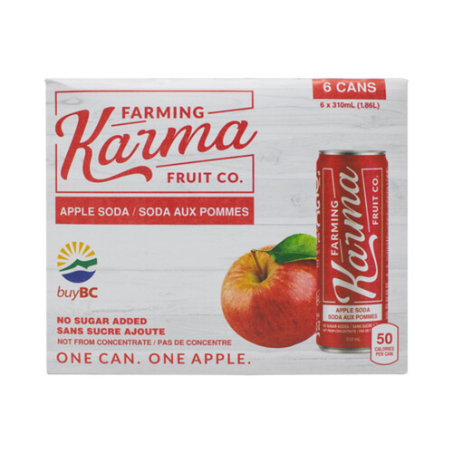 Farming Karma Soda Apple 6 x 310 ml (cans) - Voilà Online