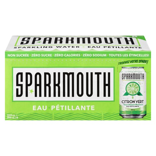Sparkmouth Sparkling Water Lime 8 x 355 ml (cans)