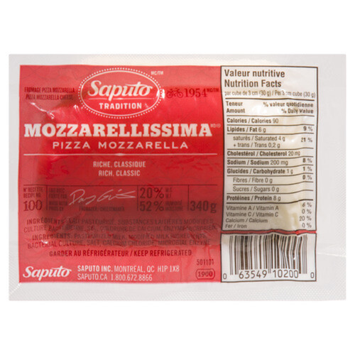 Saputo Mozzarellissima Cheese 340 g