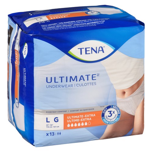 Tena Disposable Protective Underwear Unisex Ultimate Large 13 EA