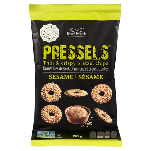 Dream Pretzels Pressels Thin & Crispy Pretzel Chips Sesame 200 G