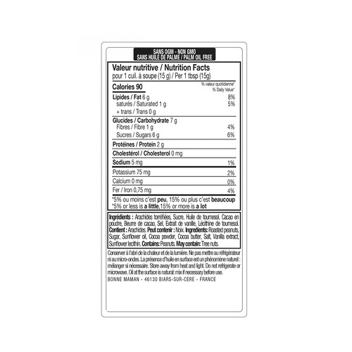 Bonne Maman Spread Peanut & Cocoa 350 g