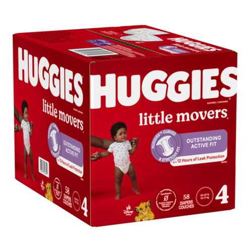 Huggies Littler Movers Diapers Size 4 58 Count