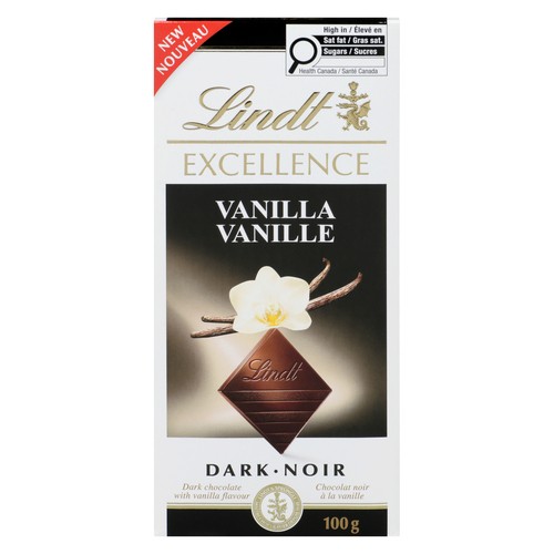 Lindt Excellence Dark Chocolate with Vanilla Flavour 100 g
