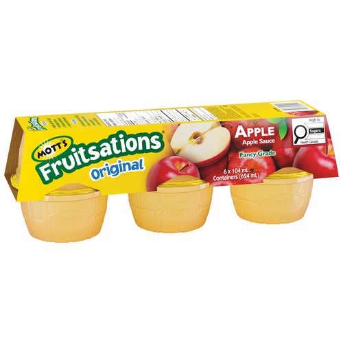 Mott's Fruitsations Apple Sauce Original 6 x 104 ml