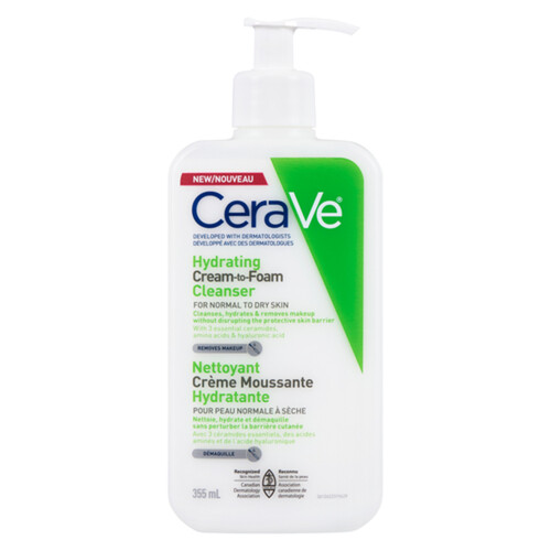 CeraVe Hydrating Cleanser Cream To Foam 354 ml
