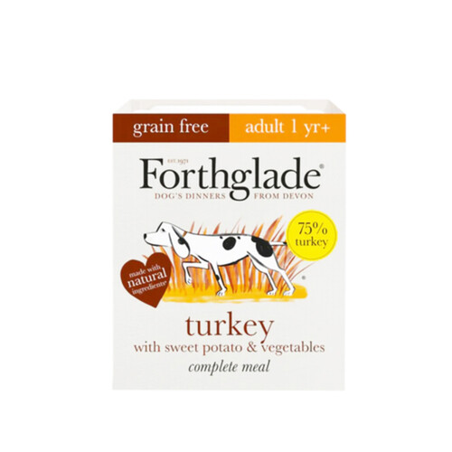 Forthglade Grain-Free Wet Dog Food Turkey Dinner With Sweet Potato 395 g