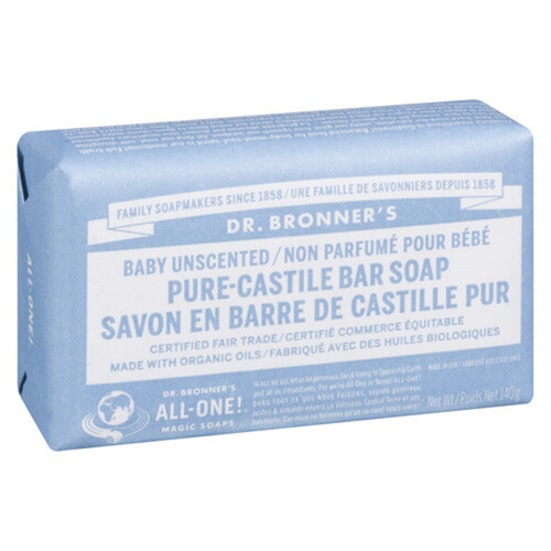 Dr. Bronner's Bar Soap Baby Mild Castile 140 g