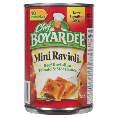 Chef Boyardee Mini Ravioli Beef 425 g