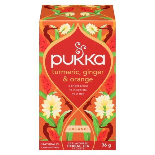 Pukka Organic Herbal Tea Turmeric, Ginger & Orange 20 Tea Bags