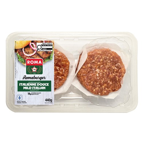 Roma Burger Patty Mild Italian 440 g