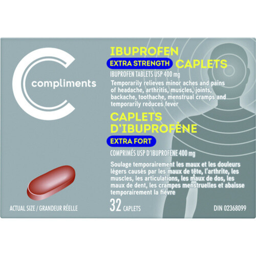 Compliments Ibuprofen 400 mg 32 Capsules