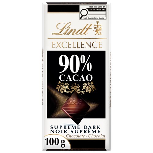 Lindt Excellence Dark Chocolate Bar 90% Cacao 100 g