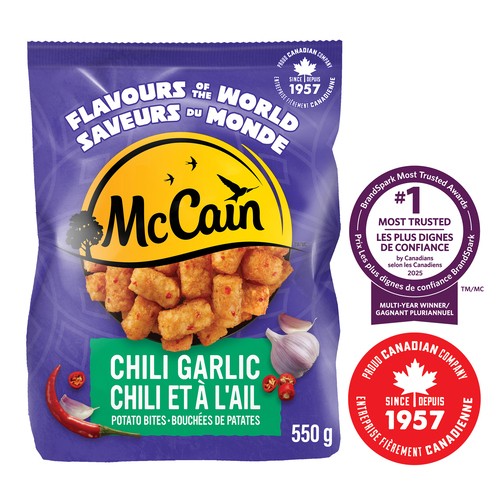 McCain Frozen Potato Bites Chili Garlic 550 g
