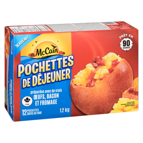 McCain Egg Bacon And Cheese Breakfast Pocket 1.2 KG (frozen)