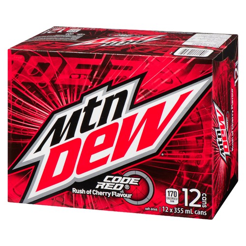 Mountain Dew Soda Code Red Cherry 12 x 355 ml