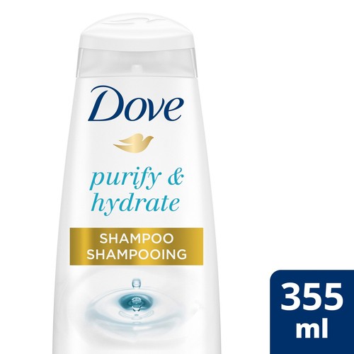 Dove Purify & Hydrate Shampoo Moisturizes With Bio-Nourish Complex 355 ml