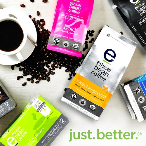 Ethical Bean Whole Bean Coffee Medium Dark Roast Sweet Espresso 340 g