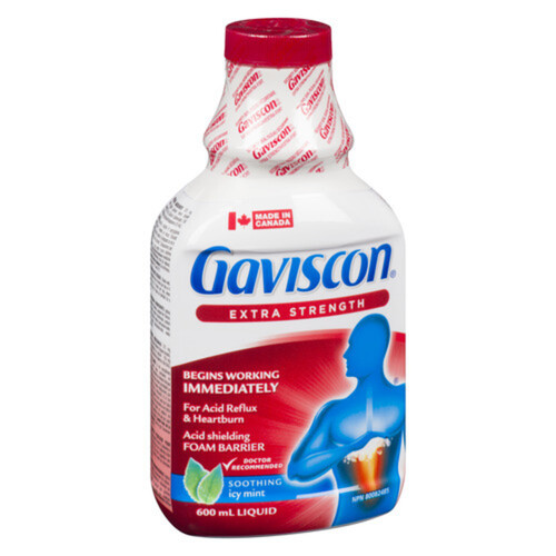 Gaviscon Liquid Antacids Icy Mint 600 ml