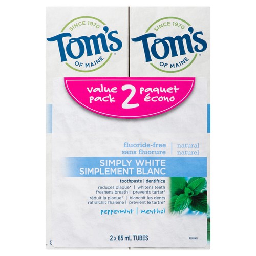 Toms Simply White Tooth Paste Peppermint 85 ml