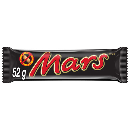 Mars Peanut Free Chocolate Candy Bar Full Size Bar 52 g
