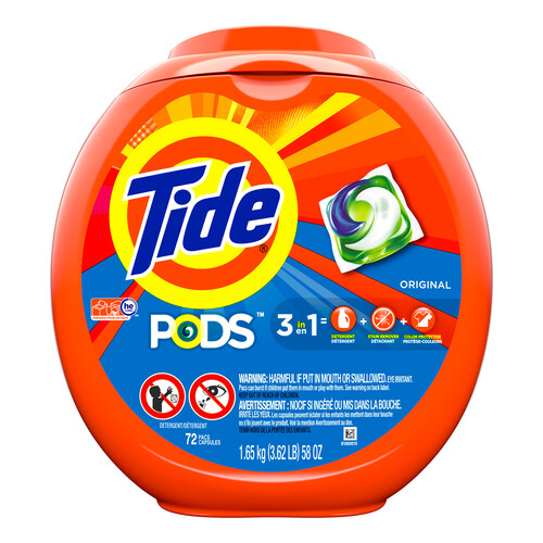 Tide Original Liquid Pods Laundry Detergent  72 Pods 1.65 kg