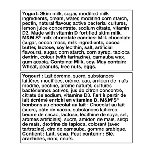 YoCrunch Yogurt Vanilla With M&M's Topping 2 x 143 g