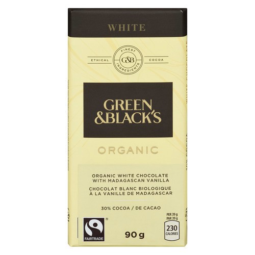 Green & Blacks Organic White Chocolate Bar 90 g