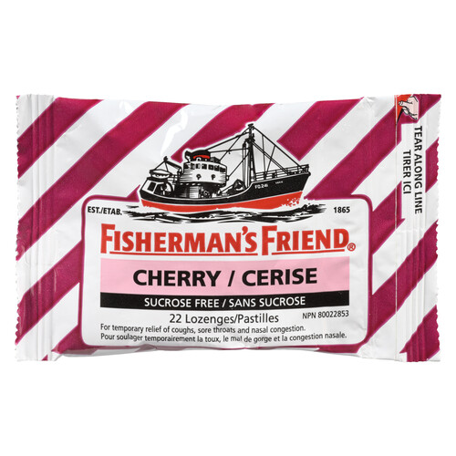 Fisherman's Friend Sucrose Free Lozenges Cherry 22 EA