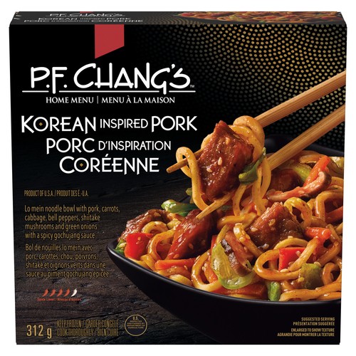 P.F. Chang's Frozen Meal Bowl Korean Inspired Pork Home Menu 312 g
