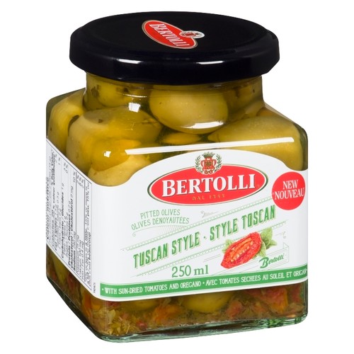 Bertolli Pitted Olives Tuscan Style 250 ml