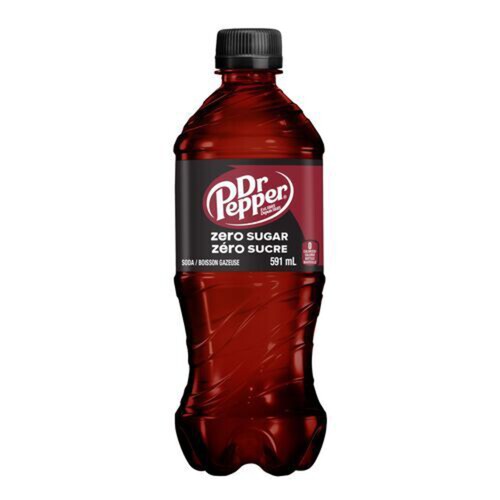 Dr Pepper Soft Drink Zero Sugar 591 ml (bottle)