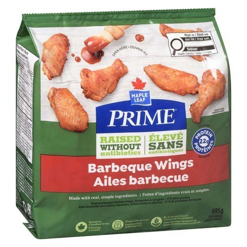 Prime Frozen Raw Chicken Wings Barbeque 695 g