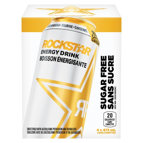 Rockstar Energy Drink Sugar Free 4 x 473 ml (cans)