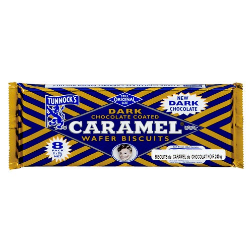 Tunnocks Wafers Dark Chocolate Caramel 240 g