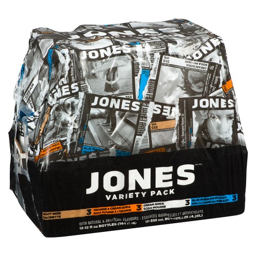 Jones Craft Soda Assorted Flavour Variety Pack 12 x 355 ml (bottles)