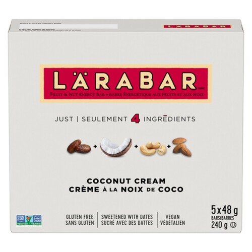 Lärabar Gluten-Free Fruit & Nut Energy Bar Coconut Cream 5 x 48 g