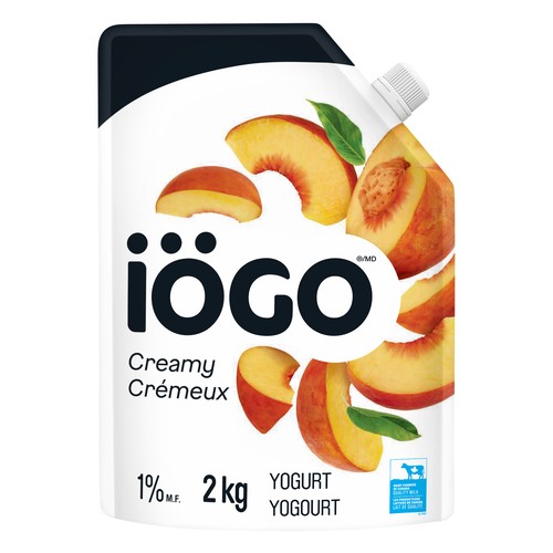 iÖGO 1% Yogurt Pouch Creamy Peach 2 kg