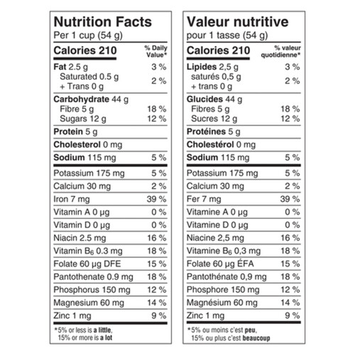 Oatmeal Crisp Cereal High Fibre and Whole Grains Triple Berry 399 g