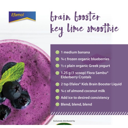 Flora Kids Efamol Efalex Brain Booster Lemon & Lime Flavoured Liquid 250 ml