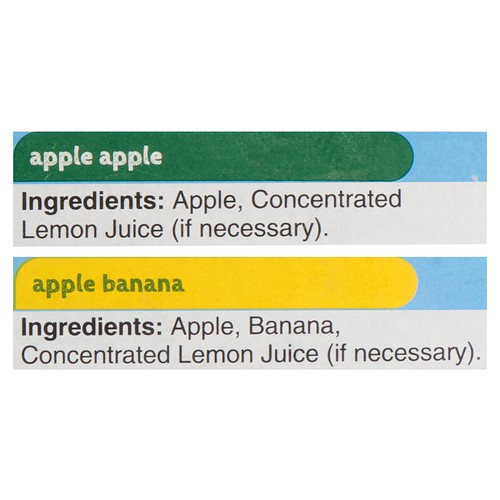 GoGo squeeZ Fruit Sauce Snack Pouches Variety Pack, Apple Apple, Apple Banana, No Sugar Added 12 x 90g