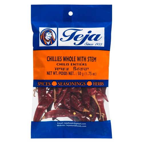 Teja Whole Chillies With Stem 50 g