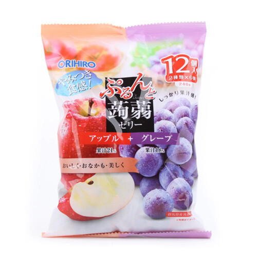 Orihiro Konjac Jelly Pouch Apple And Grape 240 g