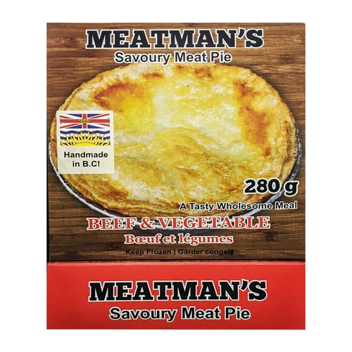 Meatman's Frozen Meat Pie Beef & Vegetable 280 g